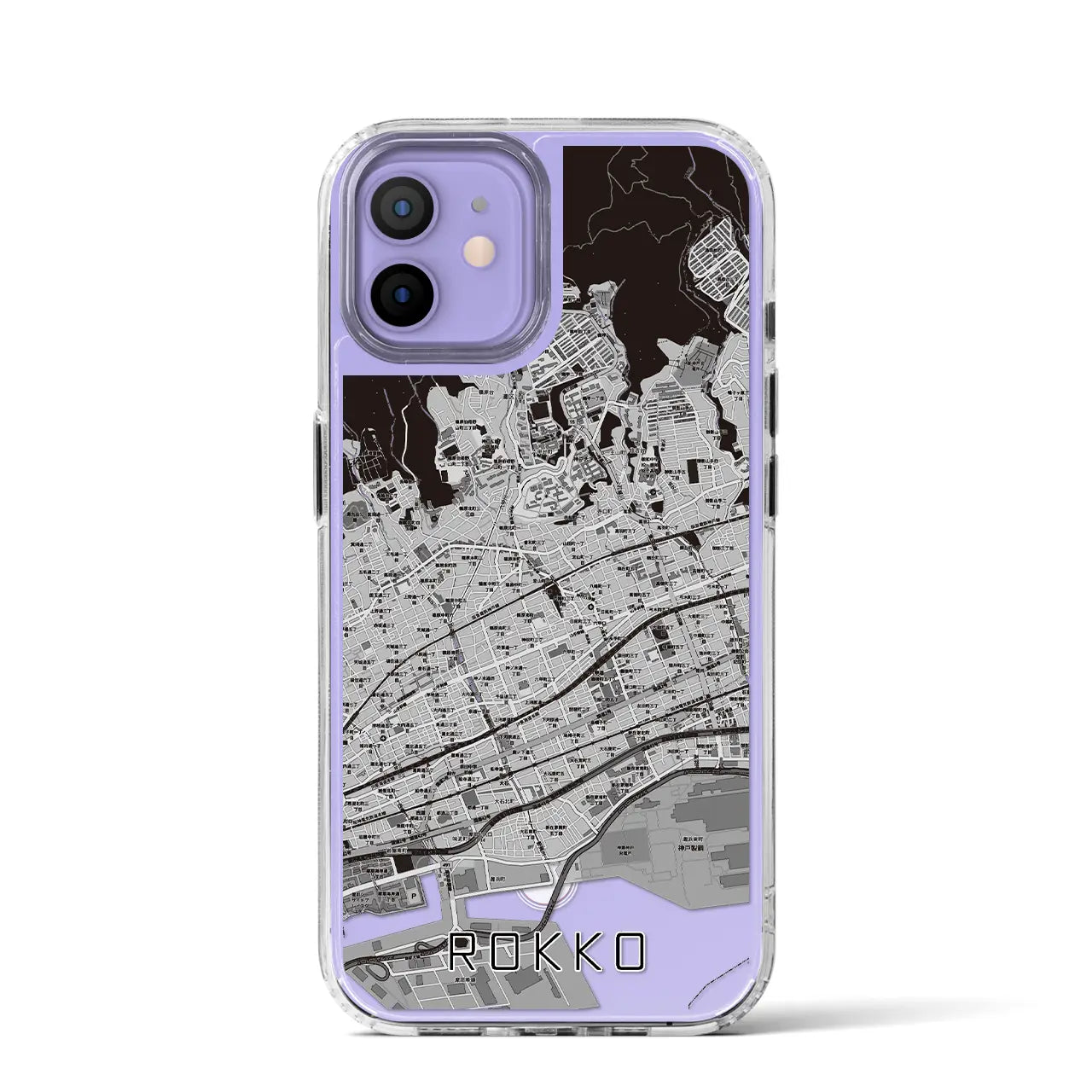 【六甲(兵庫県)】地図柄iPhoneケース(MagSafeタイプ)