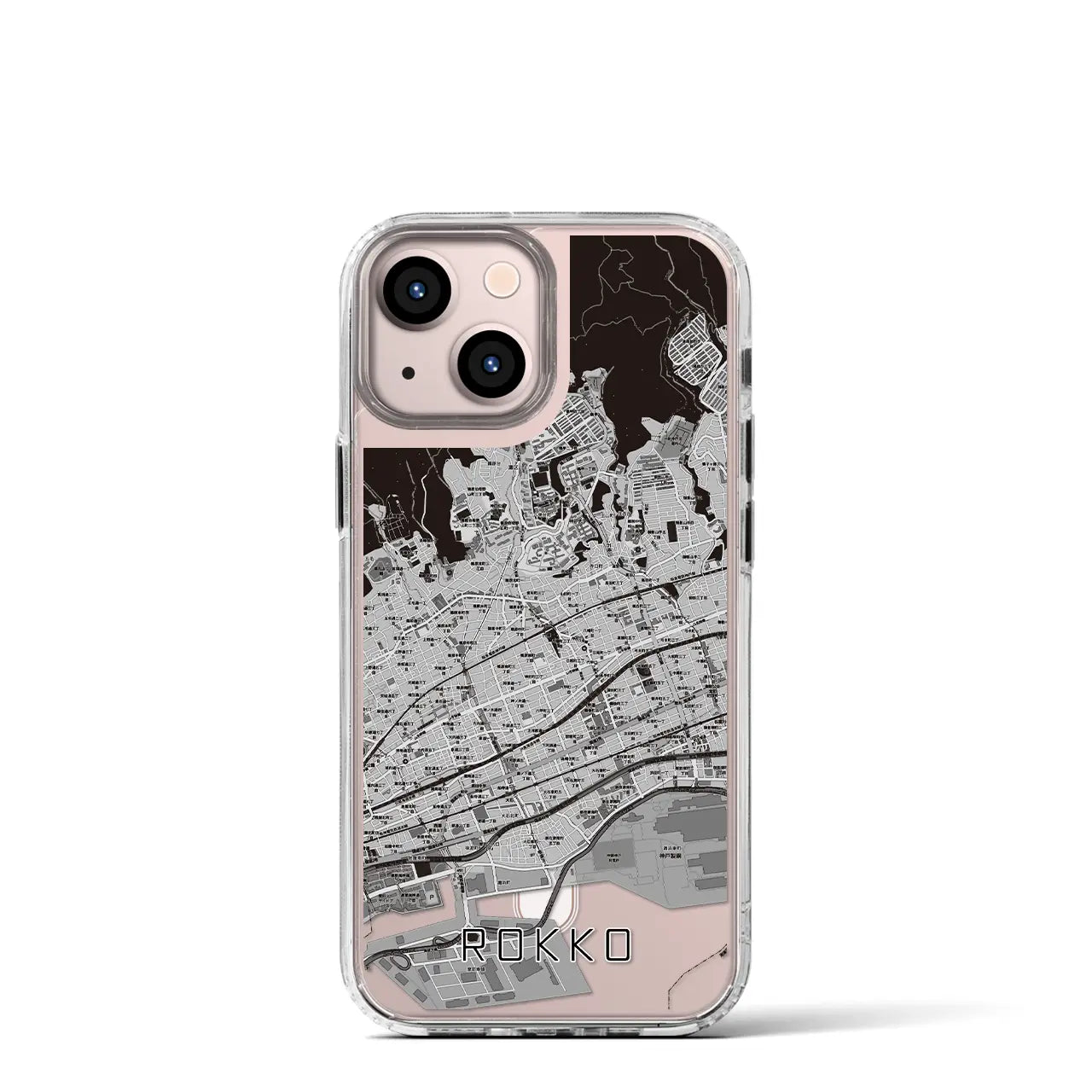 【六甲(兵庫県)】地図柄iPhoneケース(MagSafeタイプ)