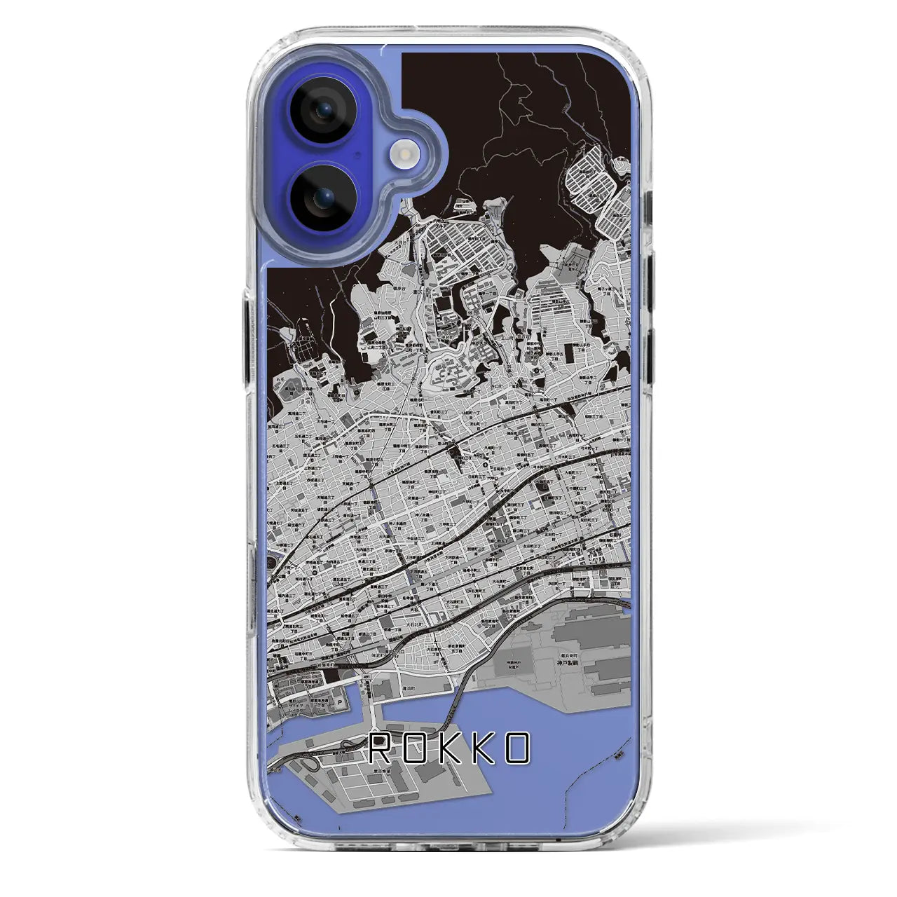 【六甲(兵庫県)】地図柄iPhoneケース(MagSafeタイプ)