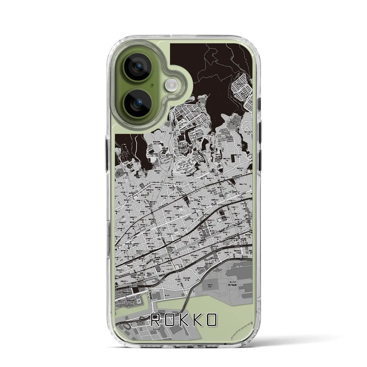 【六甲(兵庫県)】地図柄iPhoneケース(MagSafeタイプ)