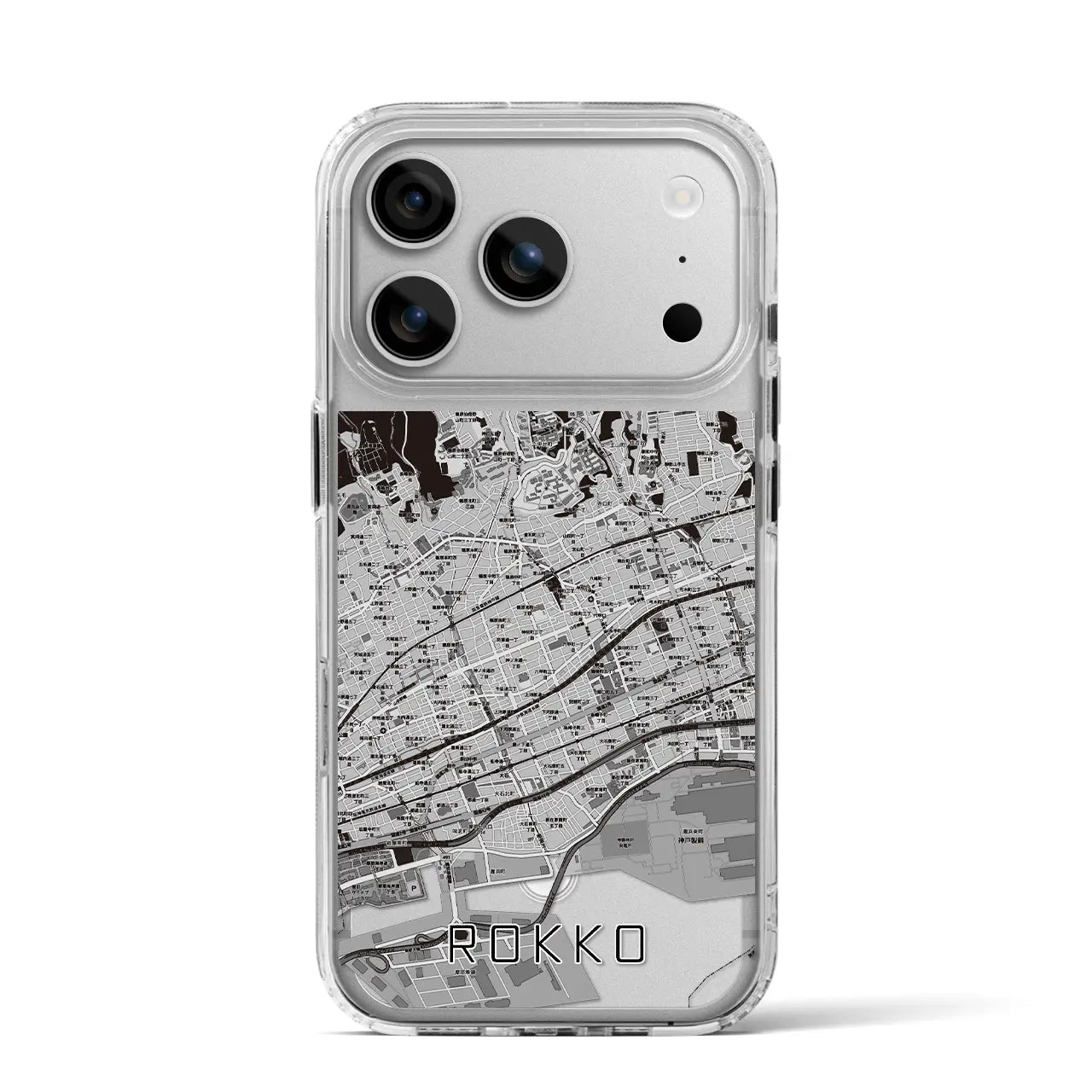 【六甲(兵庫県)】地図柄iPhoneケース(MagSafeタイプ)