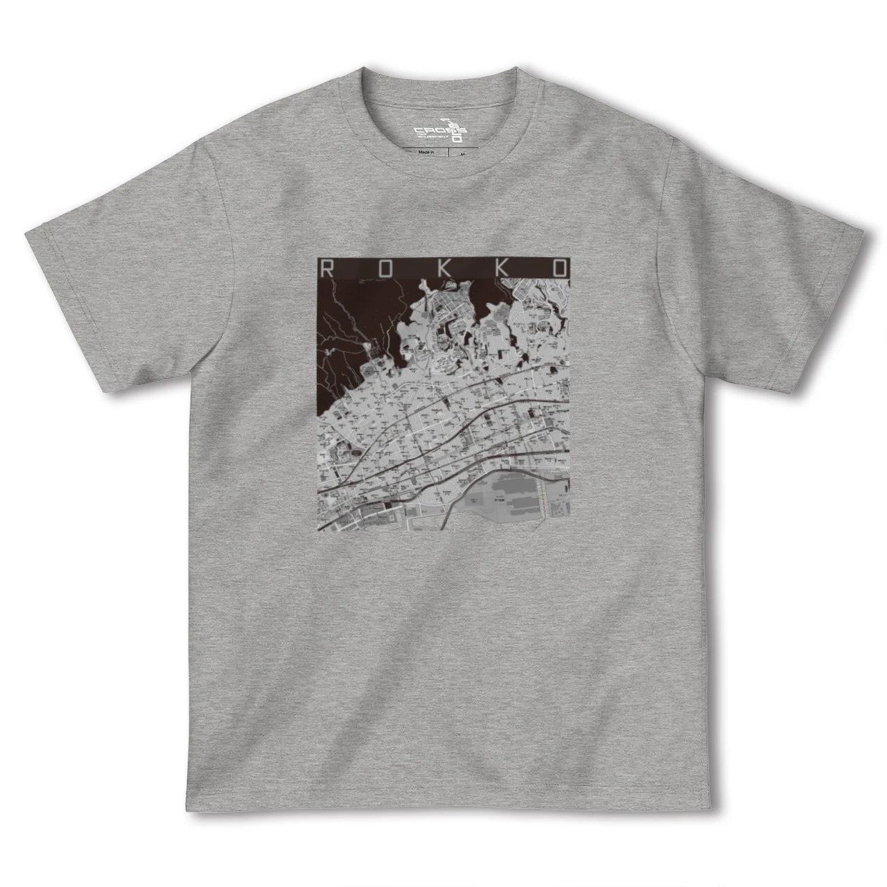 【六甲(兵庫県)】地図柄ヘビーウェイトTシャツ