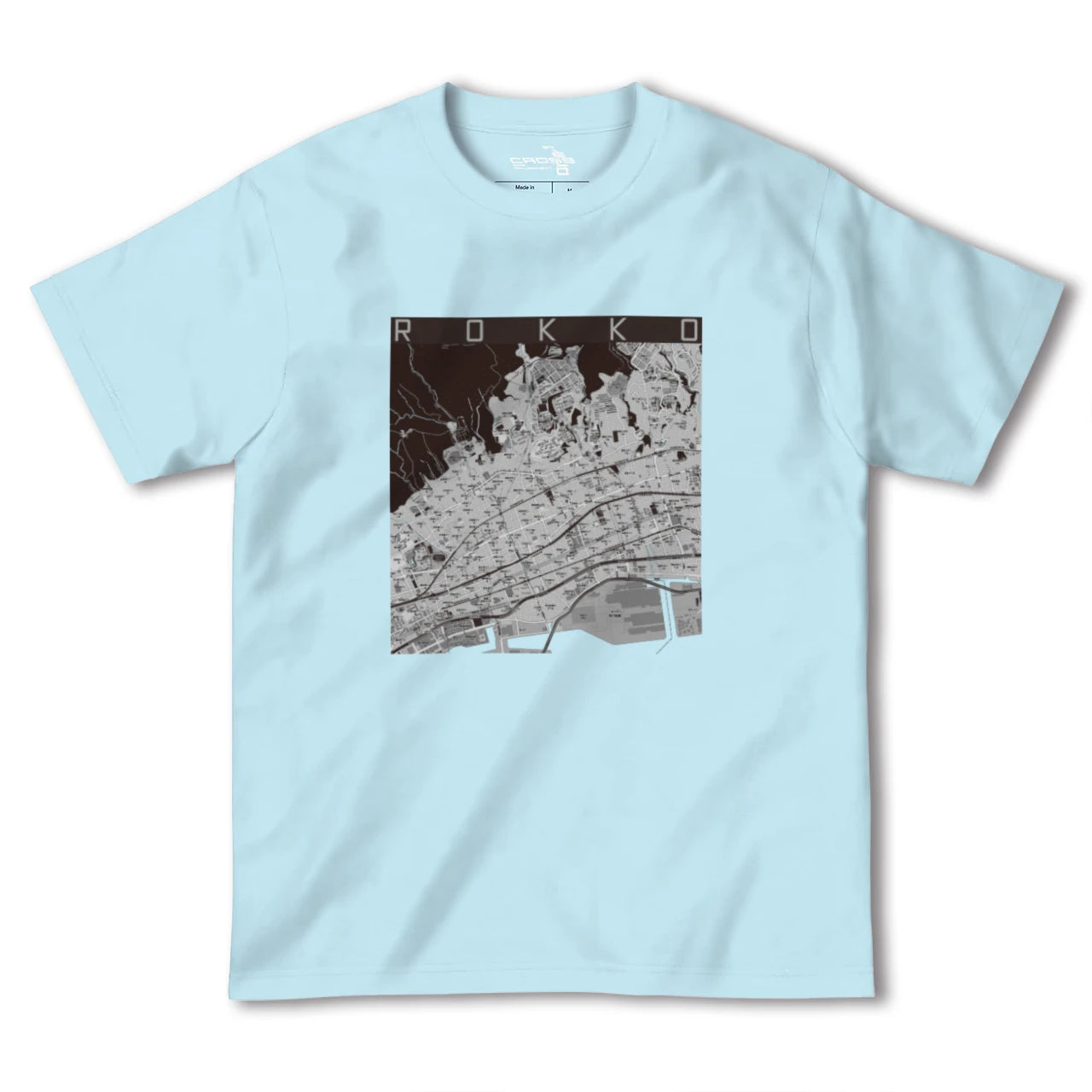 【六甲(兵庫県)】地図柄ヘビーウェイトTシャツ