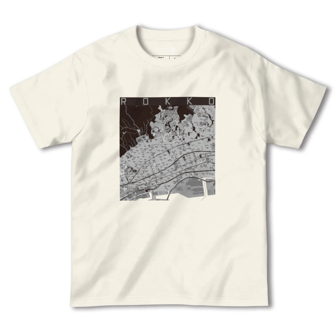 【六甲(兵庫県)】地図柄ヘビーウェイトTシャツ