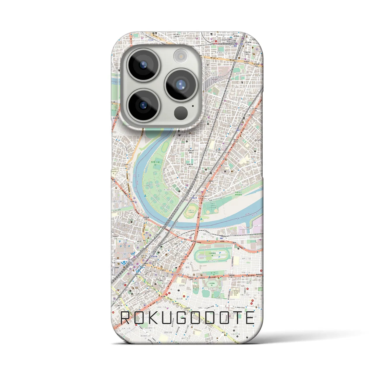 【六郷土手(東京都)】地図柄iPhoneケース(バックカバータイプ)