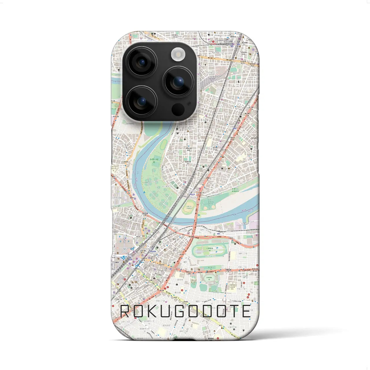 【六郷土手(東京都)】地図柄iPhoneケース(バックカバータイプ)