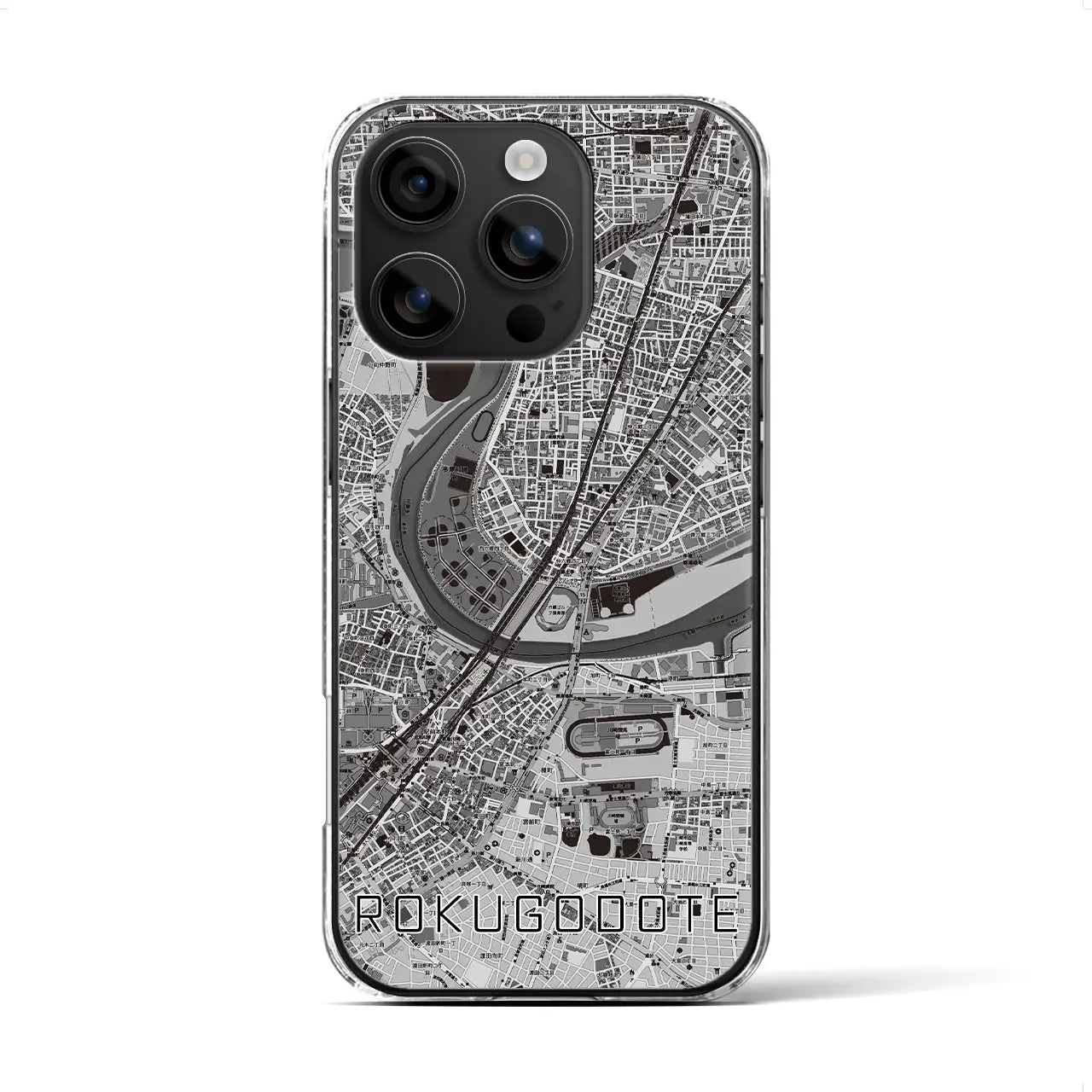 【六郷土手(東京都)】地図柄iPhoneケース(クリアタイプ)
