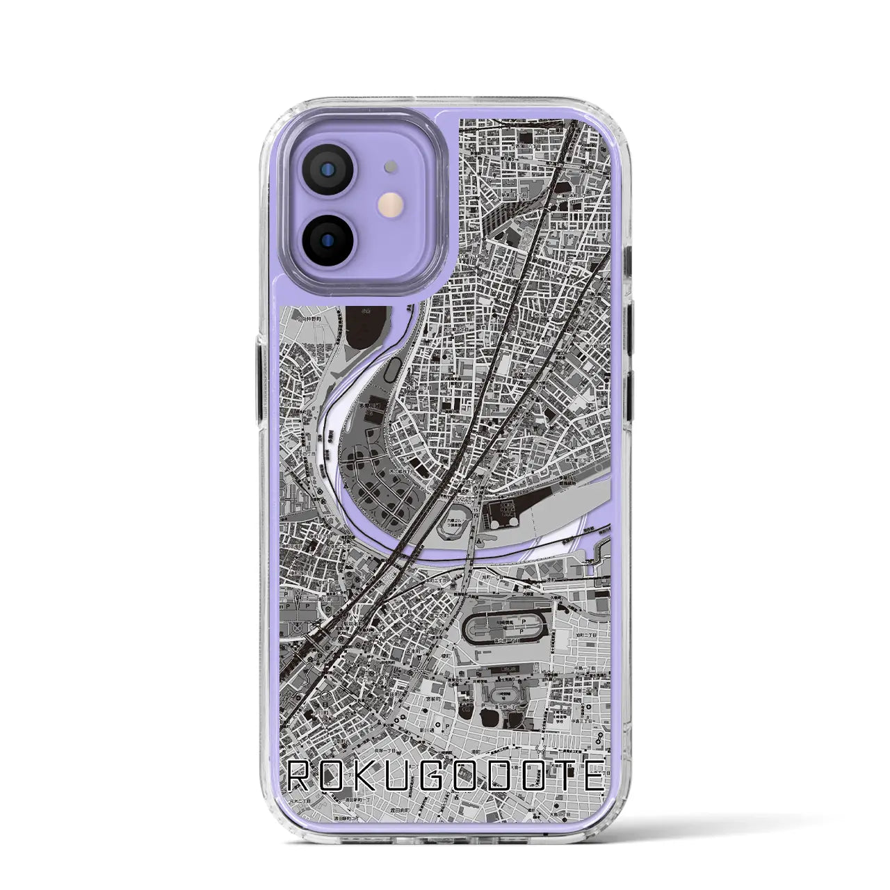 【六郷土手(東京都)】地図柄iPhoneケース(MagSafeタイプ)