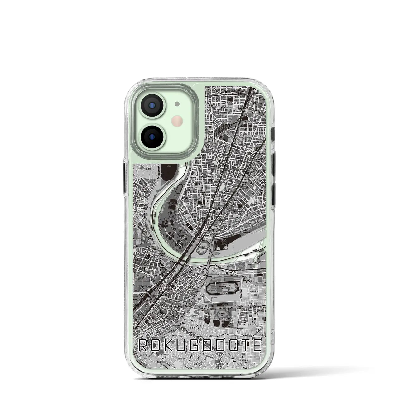 【六郷土手(東京都)】地図柄iPhoneケース(MagSafeタイプ)