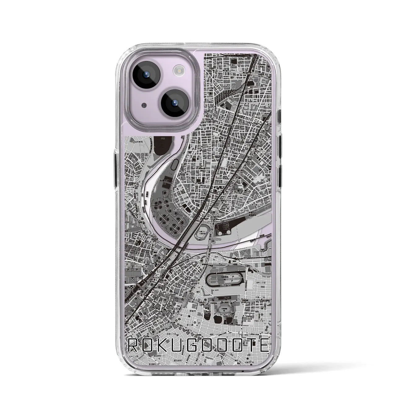 【六郷土手(東京都)】地図柄iPhoneケース(MagSafeタイプ)