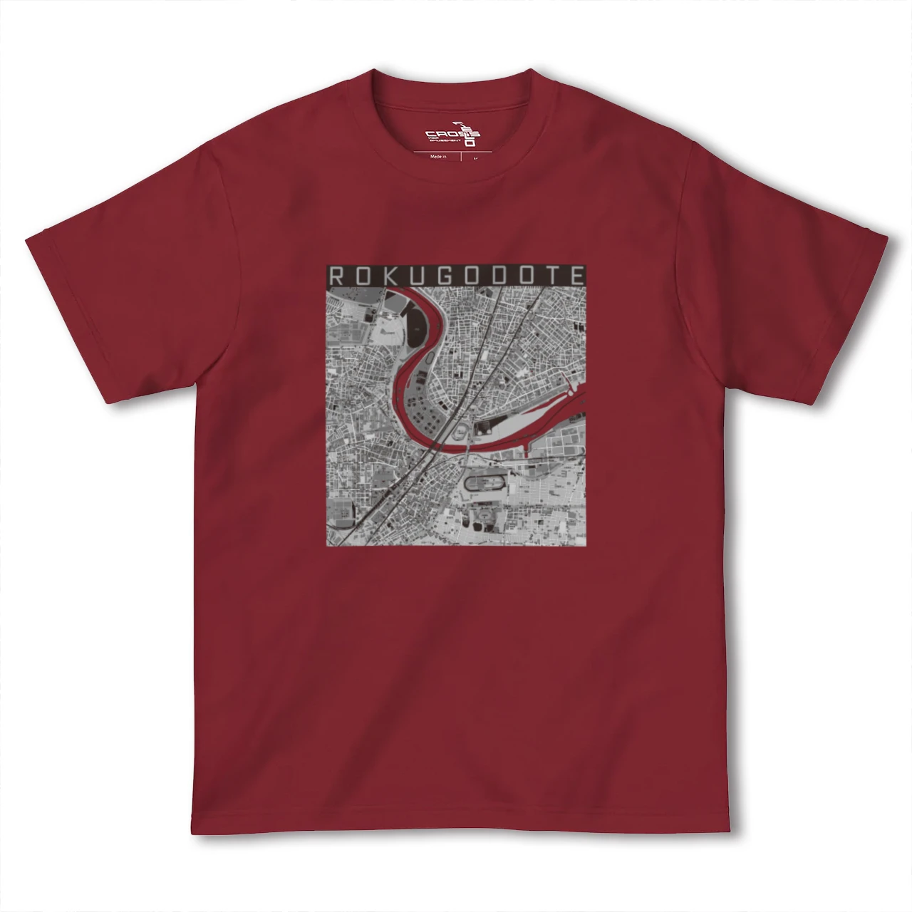 【六郷土手(東京都)】地図柄ヘビーウェイトTシャツ