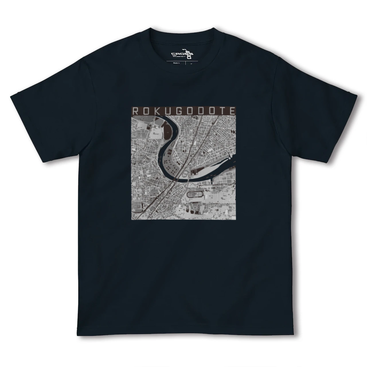 【六郷土手(東京都)】地図柄ヘビーウェイトTシャツ