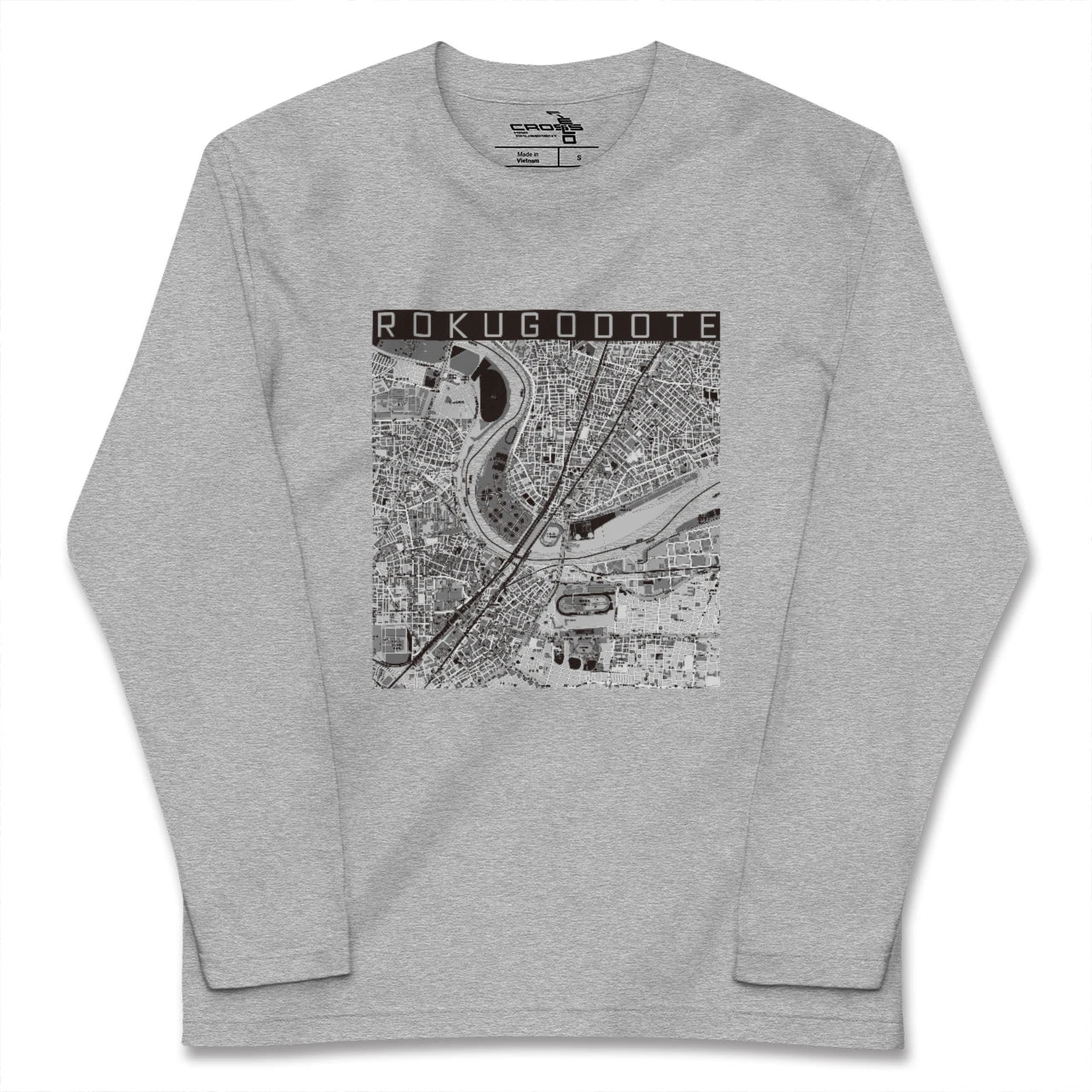 【六郷土手(東京都)】地図柄ロングスリーブTシャツ