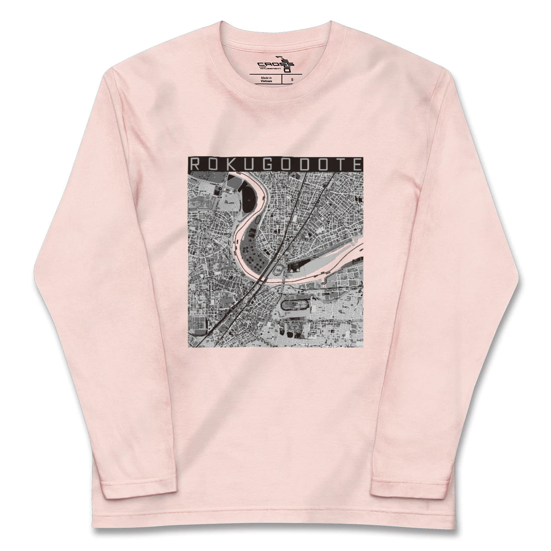 【六郷土手(東京都)】地図柄ロングスリーブTシャツ