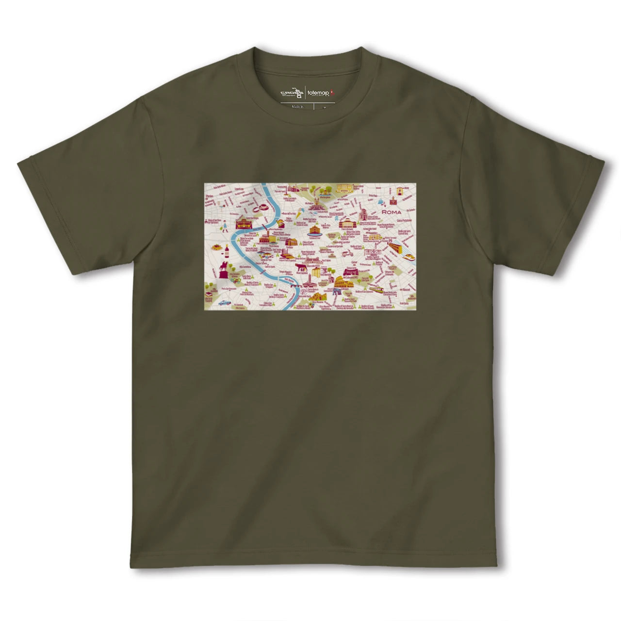 【ローマ(イタリア)】イラストマップTシャツ