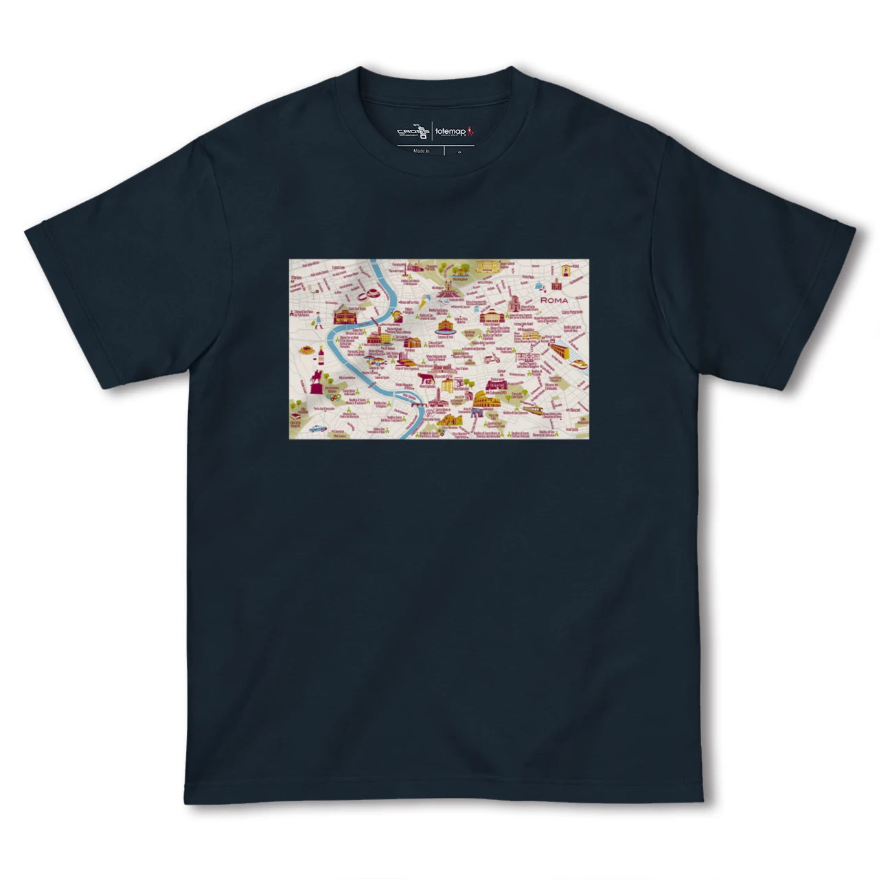 【ローマ(イタリア)】イラストマップTシャツ