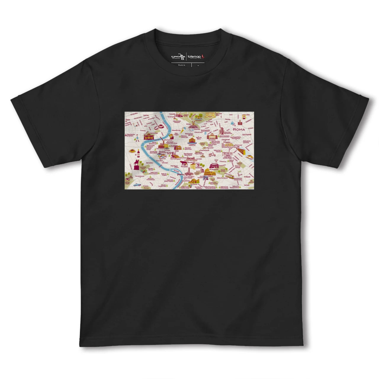 【ローマ(イタリア)】イラストマップTシャツ