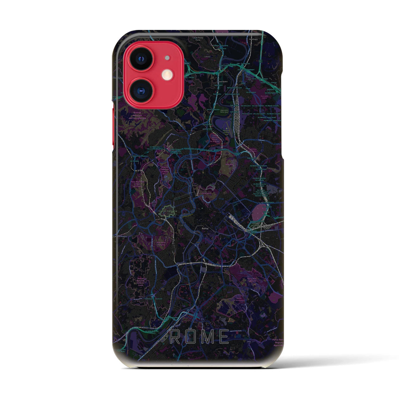 【ローマ(イタリア)】地図柄iPhoneケース(バックカバータイプ)