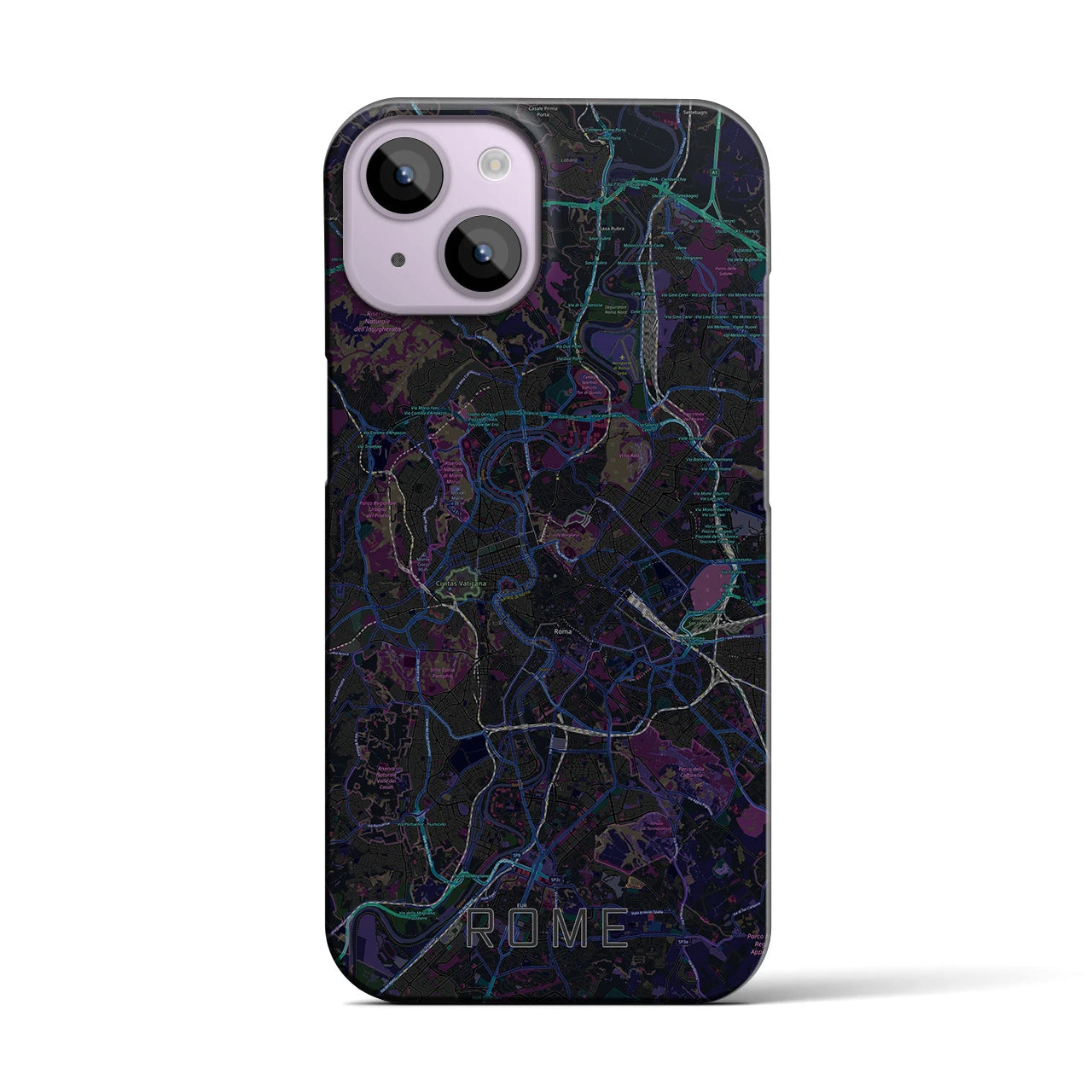 【ローマ(イタリア)】地図柄iPhoneケース(バックカバータイプ)