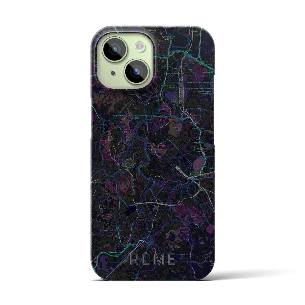【ローマ(イタリア)】地図柄iPhoneケース(バックカバータイプ)
