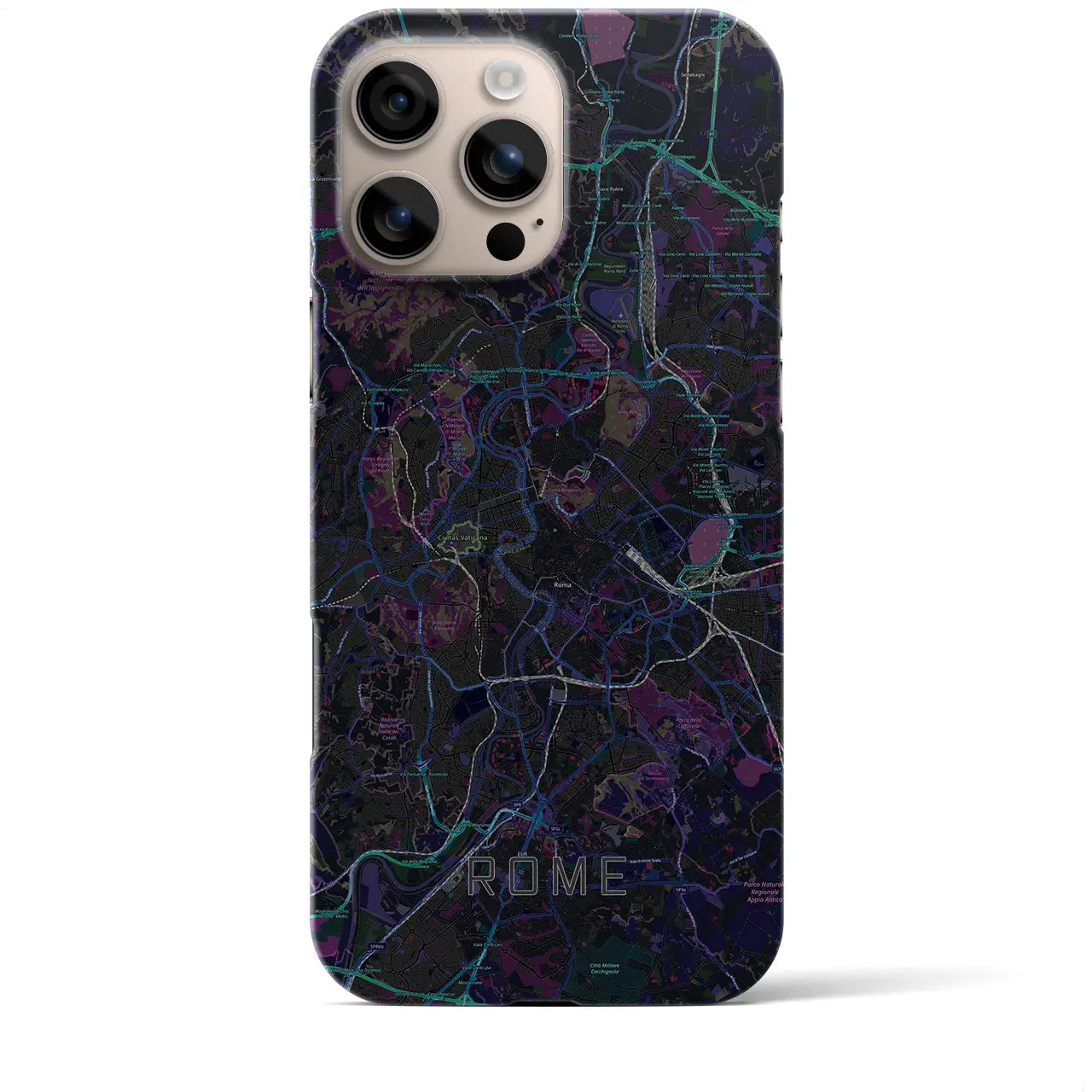 【ローマ(イタリア)】地図柄iPhoneケース(バックカバータイプ)