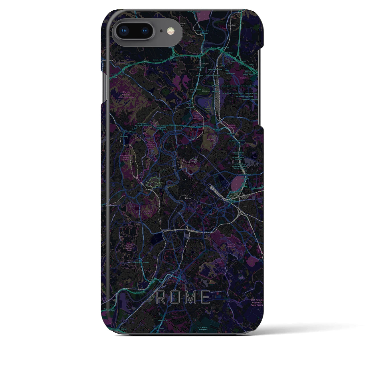 【ローマ(イタリア)】地図柄iPhoneケース(バックカバータイプ)