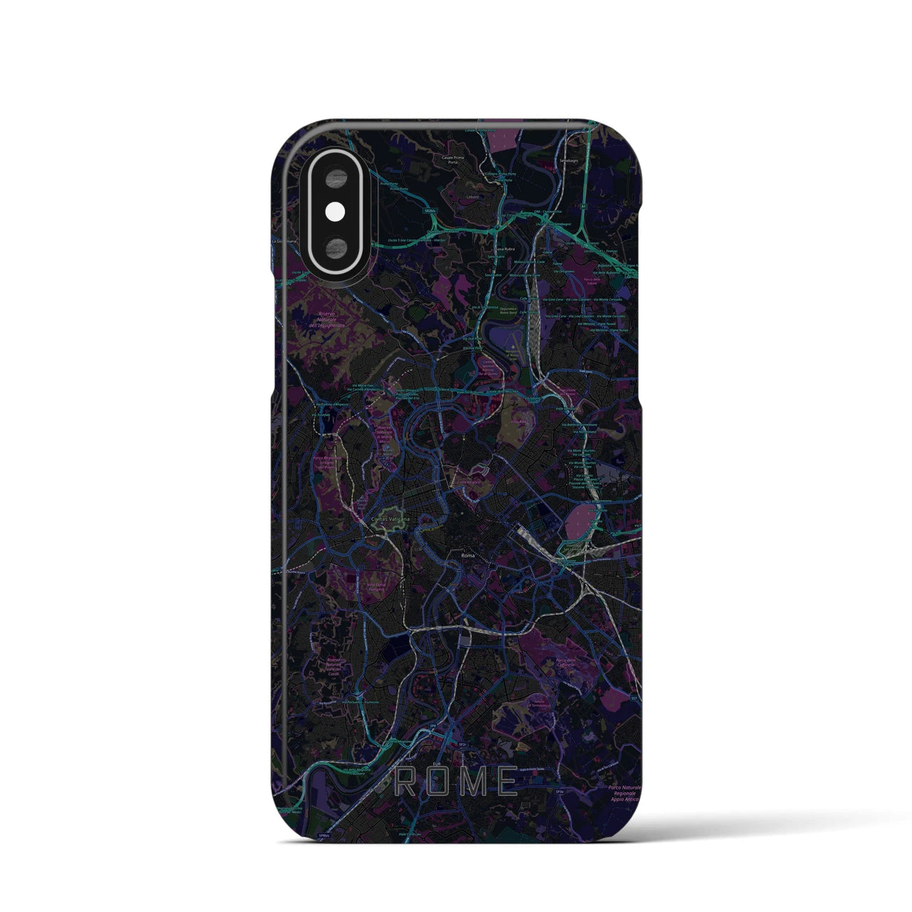 【ローマ(イタリア)】地図柄iPhoneケース(バックカバータイプ)