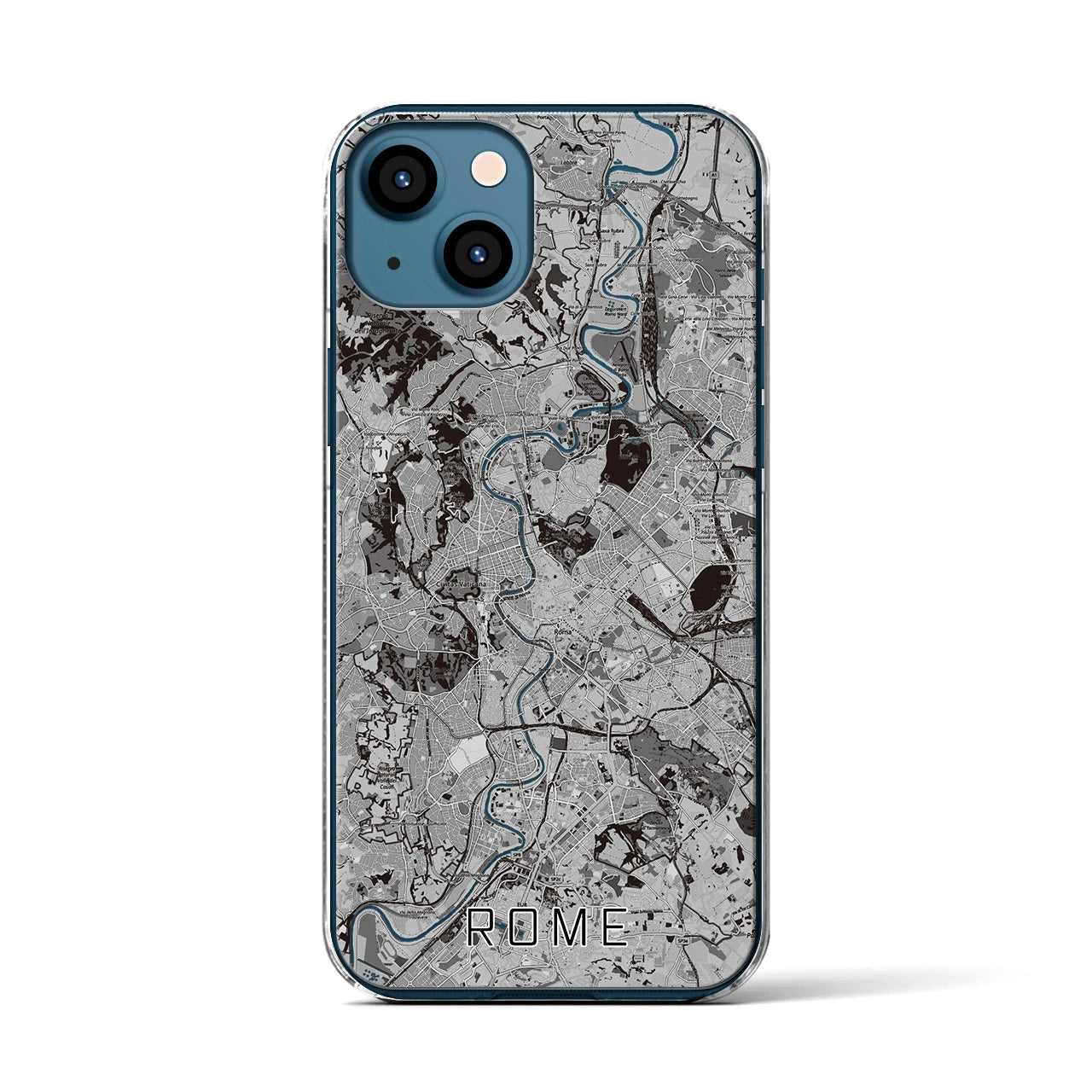 【ローマ(イタリア)】地図柄iPhoneケース(クリアタイプ)
