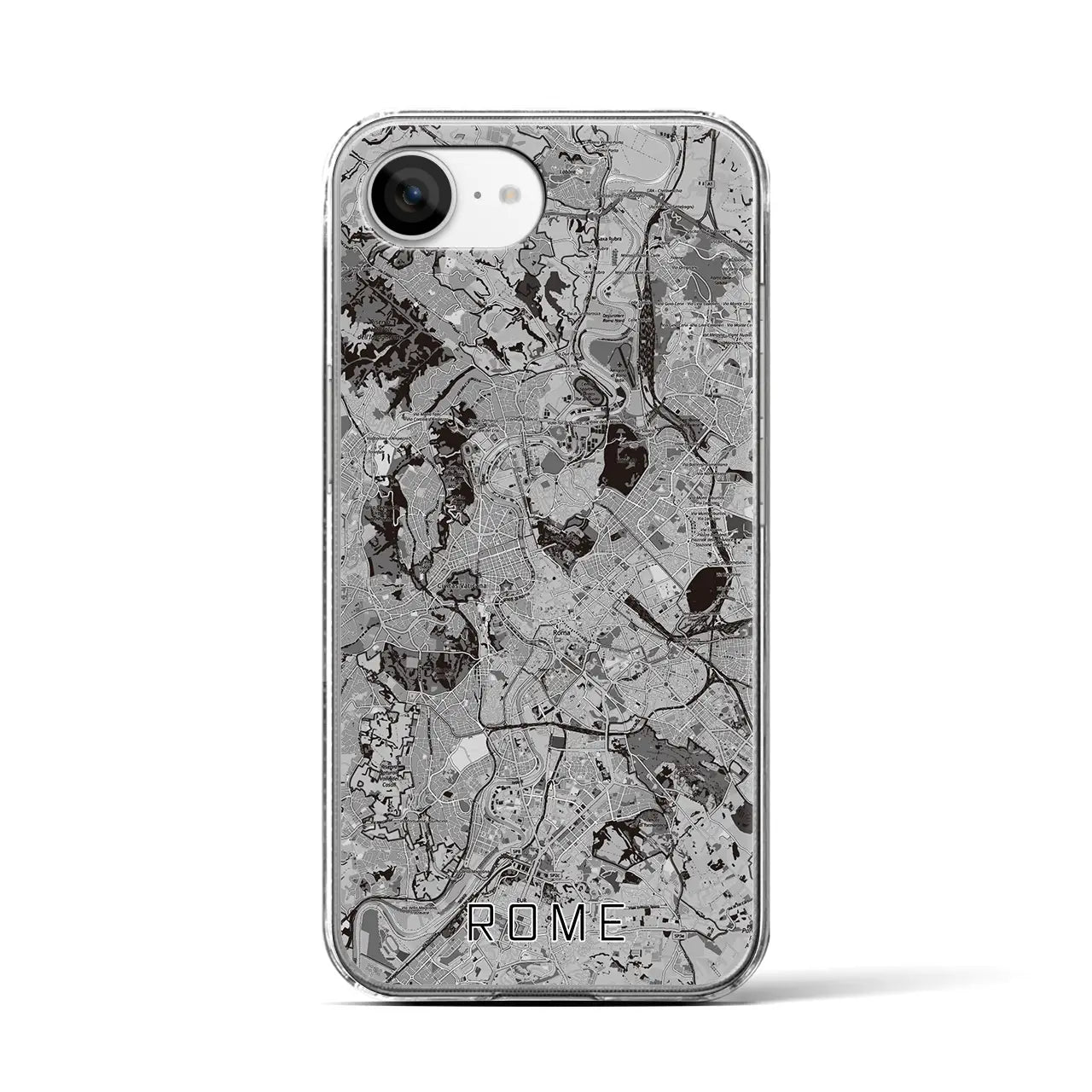 【ローマ(イタリア)】地図柄iPhoneケース(クリアタイプ)