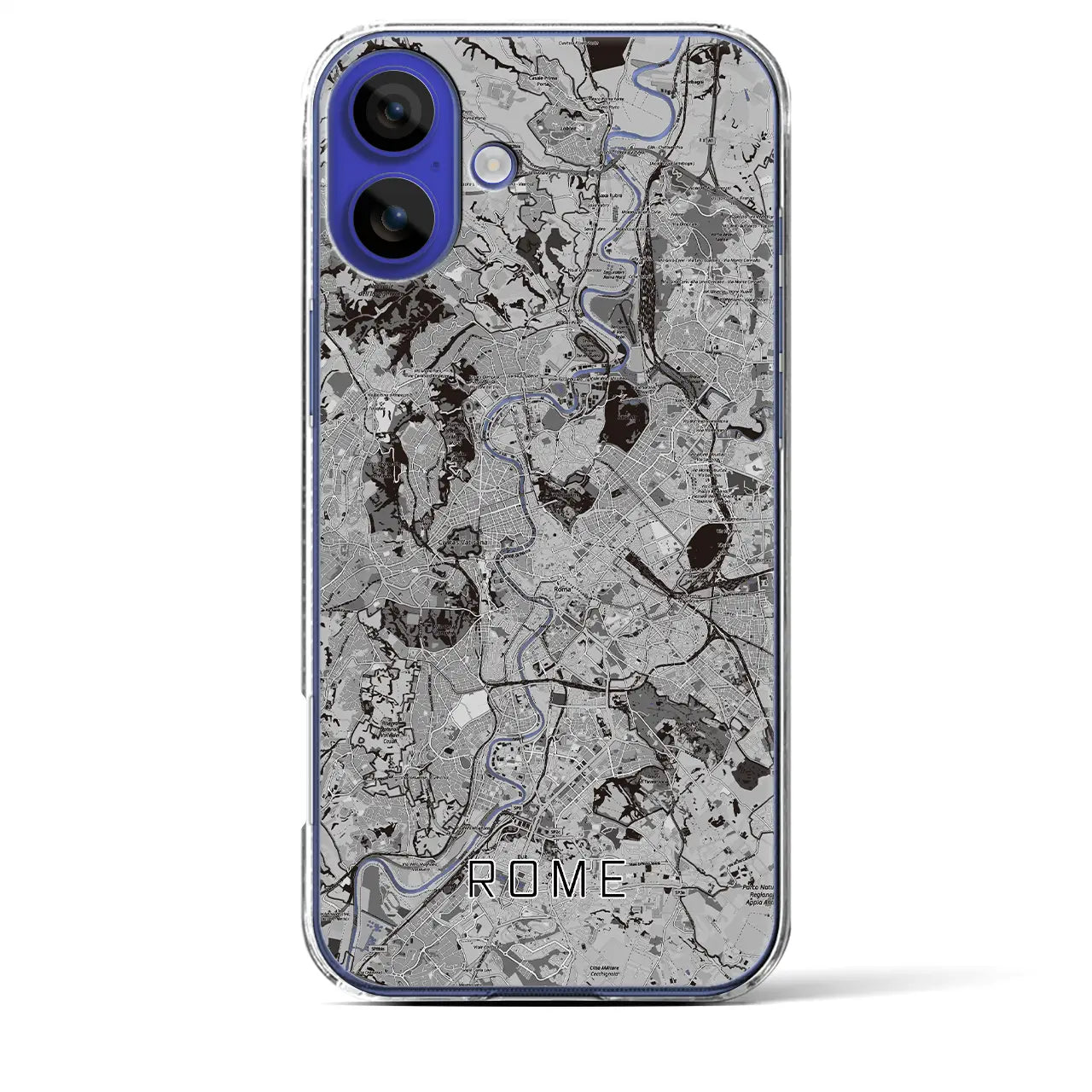 【ローマ(イタリア)】地図柄iPhoneケース(クリアタイプ)