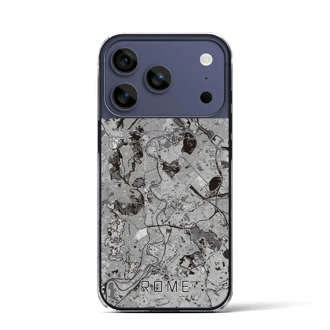 【ローマ(イタリア)】地図柄iPhoneケース(クリアタイプ)