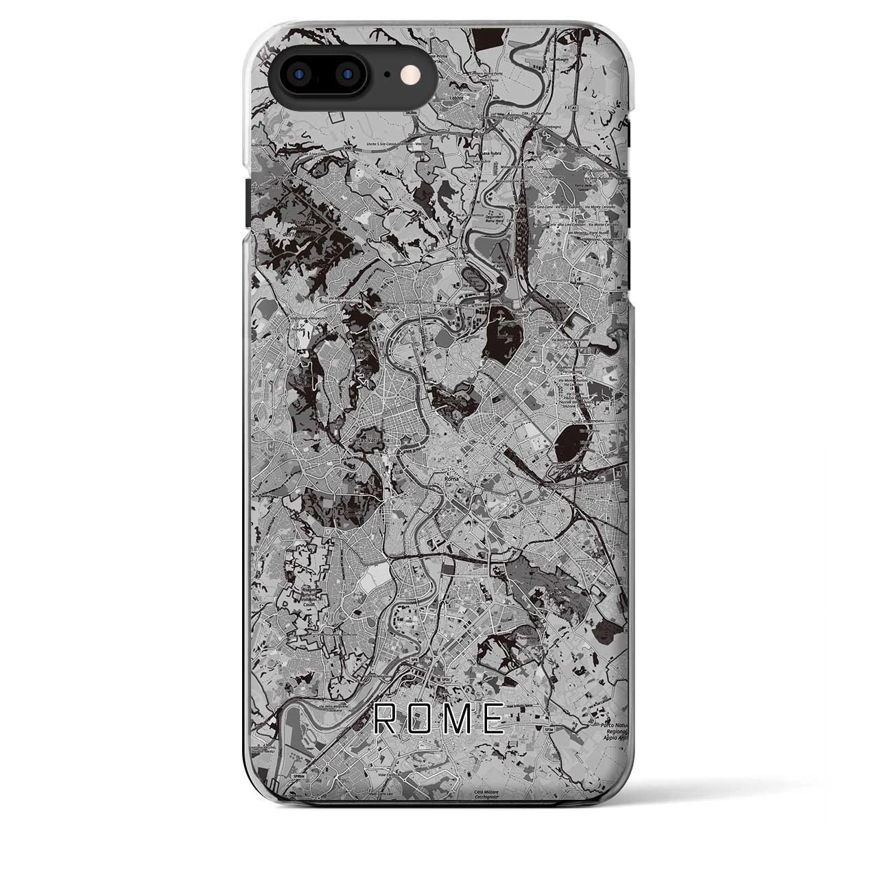 【ローマ(イタリア)】地図柄iPhoneケース(クリアタイプ)