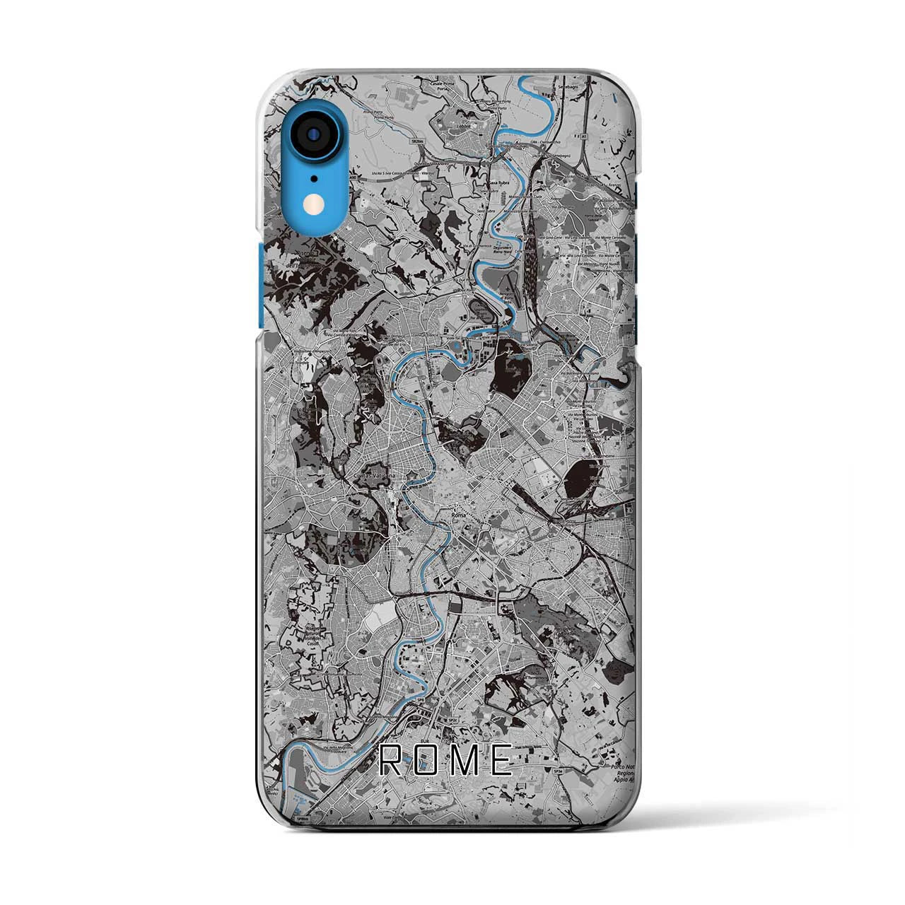 【ローマ(イタリア)】地図柄iPhoneケース(クリアタイプ)