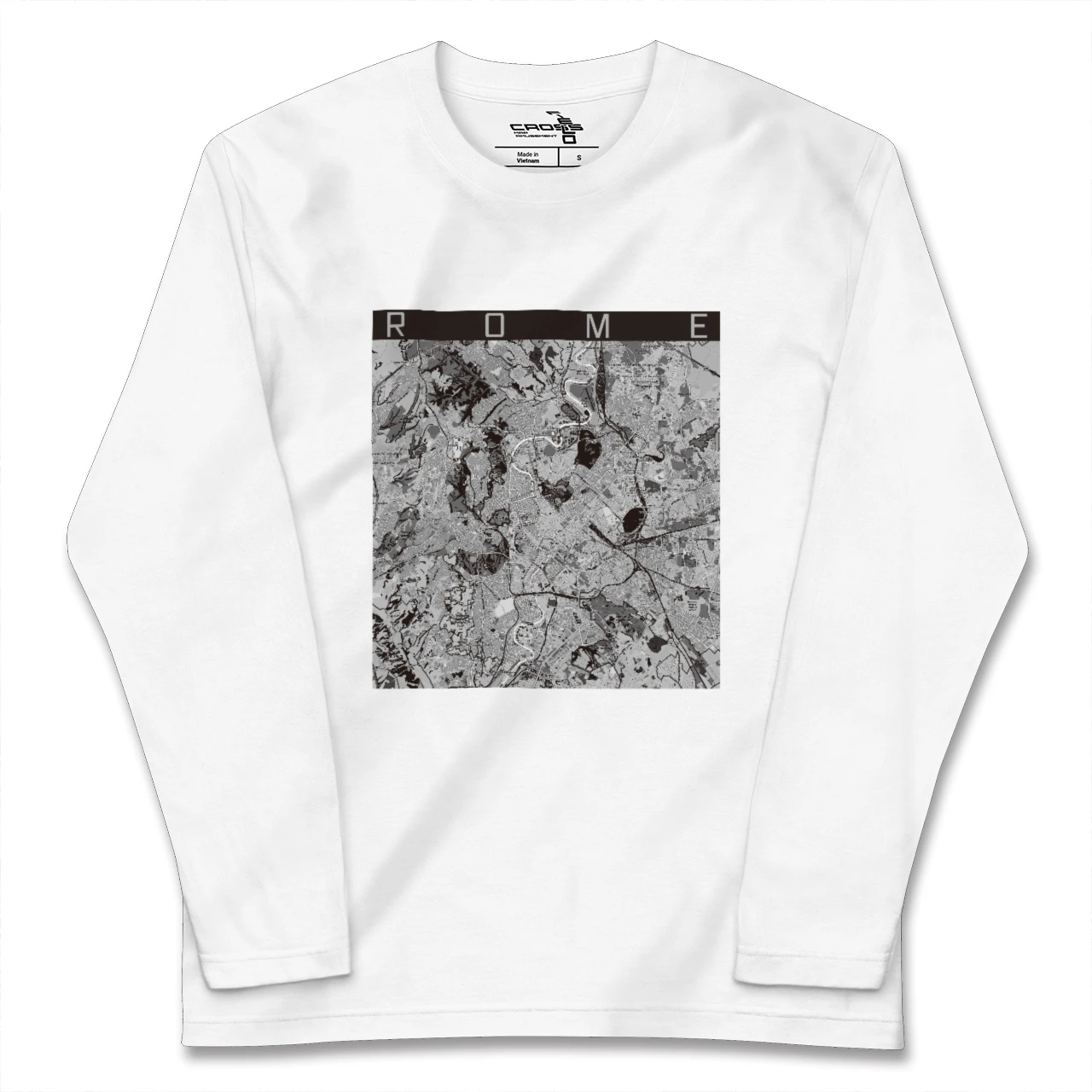 【ローマ(イタリア)】地図柄ロングスリーブTシャツ