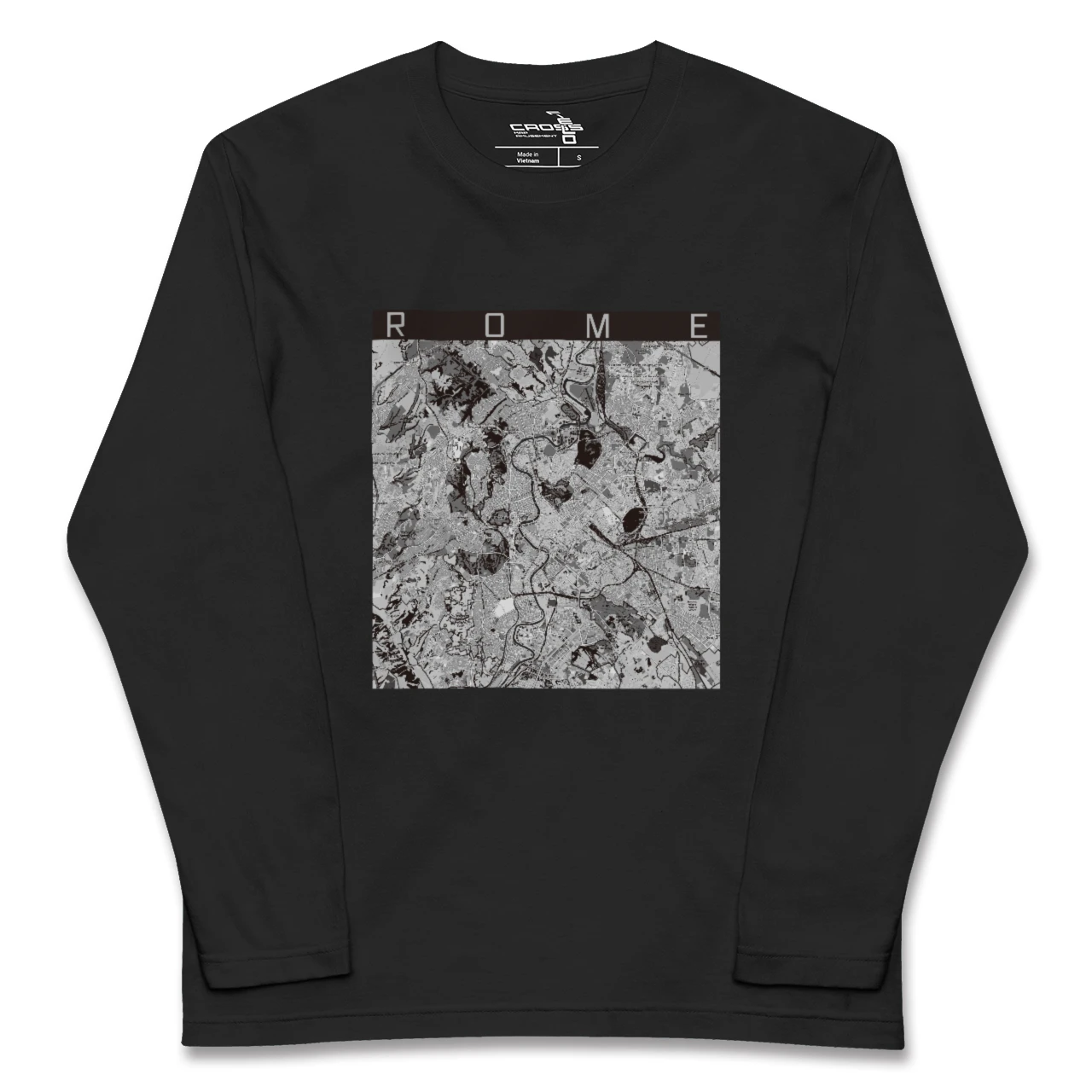 【ローマ(イタリア)】地図柄ロングスリーブTシャツ