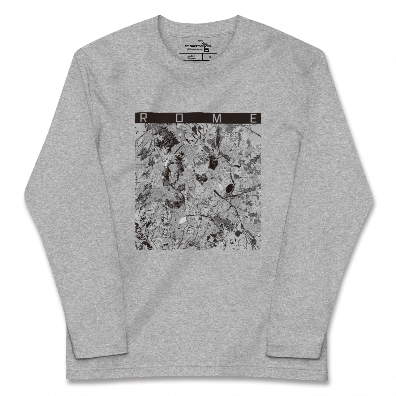 【ローマ(イタリア)】地図柄ロングスリーブTシャツ