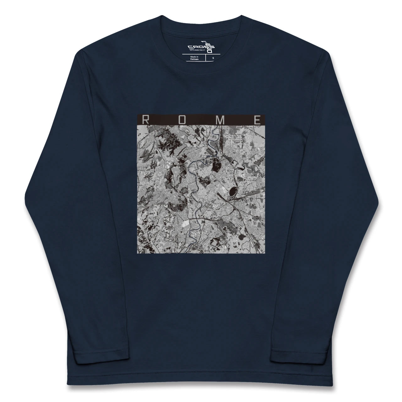 【ローマ(イタリア)】地図柄ロングスリーブTシャツ