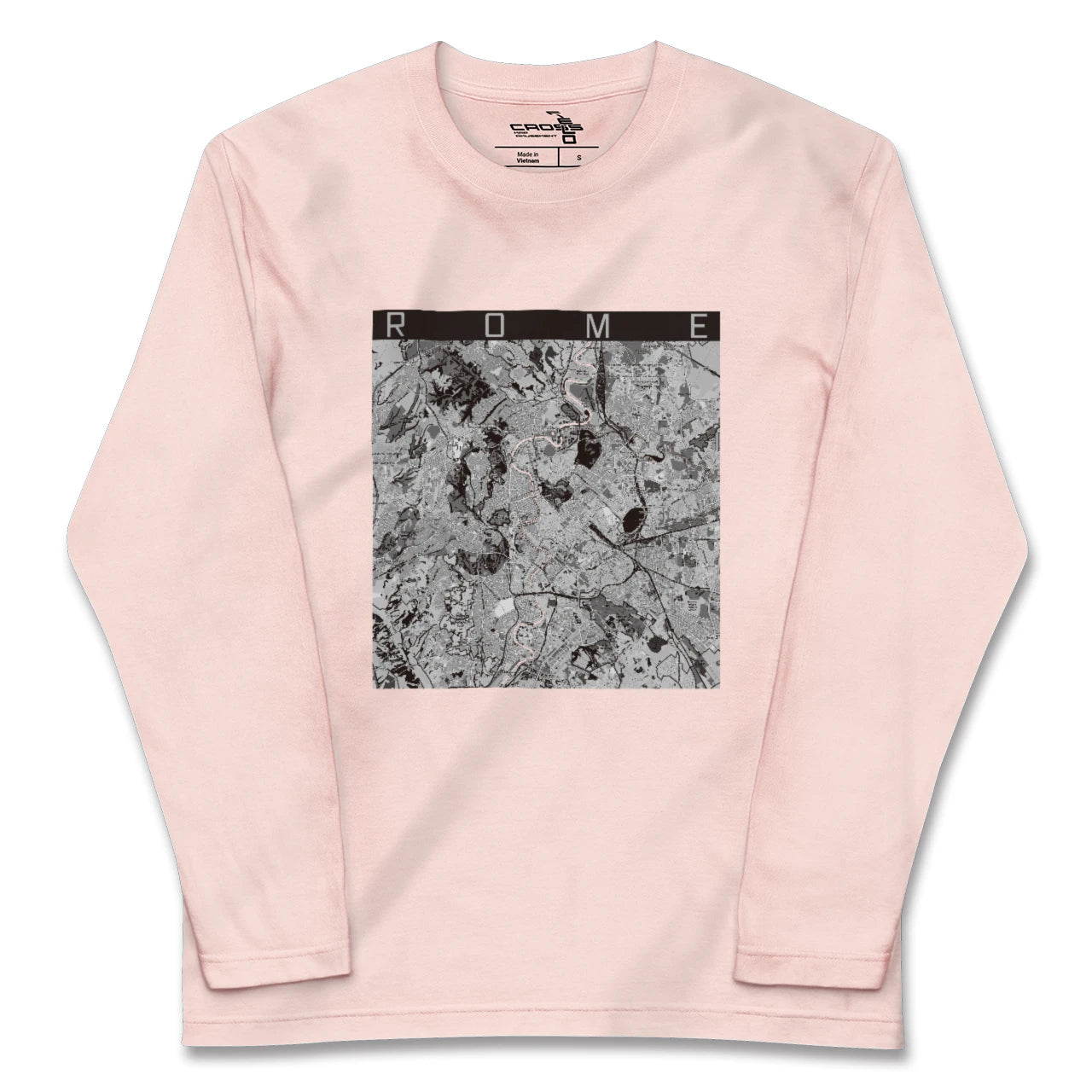 【ローマ(イタリア)】地図柄ロングスリーブTシャツ