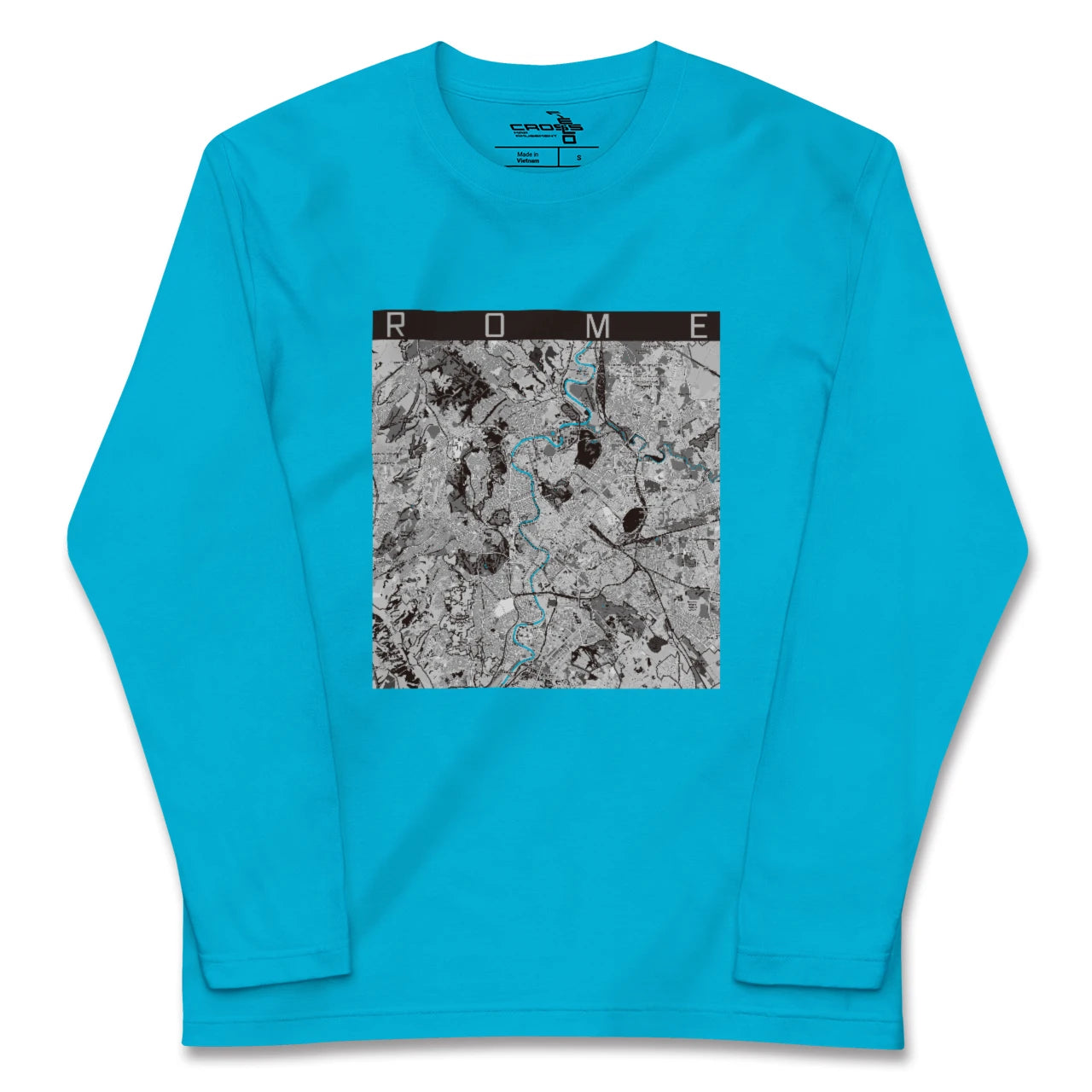 【ローマ(イタリア)】地図柄ロングスリーブTシャツ
