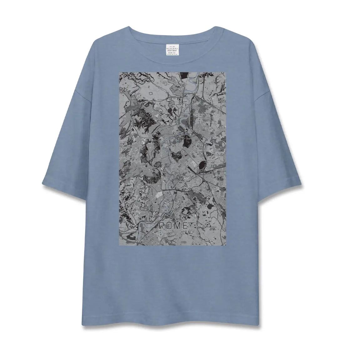 【ローマ(イタリア)】地図柄ビッグシルエットTシャツ