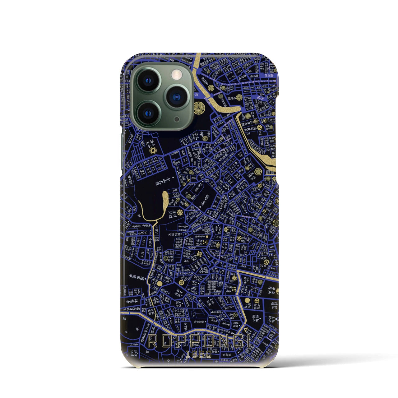 【六本木(東京都)】万延江戸図iPhoneケース(バックカバータイプ)