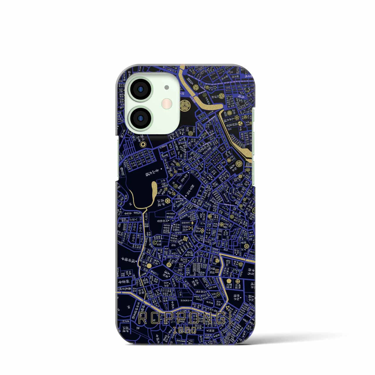 【六本木(東京都)】万延江戸図iPhoneケース(バックカバータイプ)
