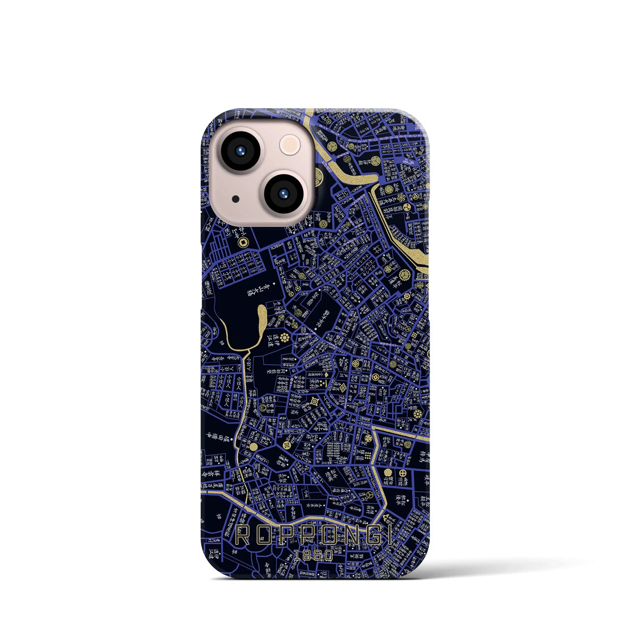 【六本木(東京都)】万延江戸図iPhoneケース(バックカバータイプ)