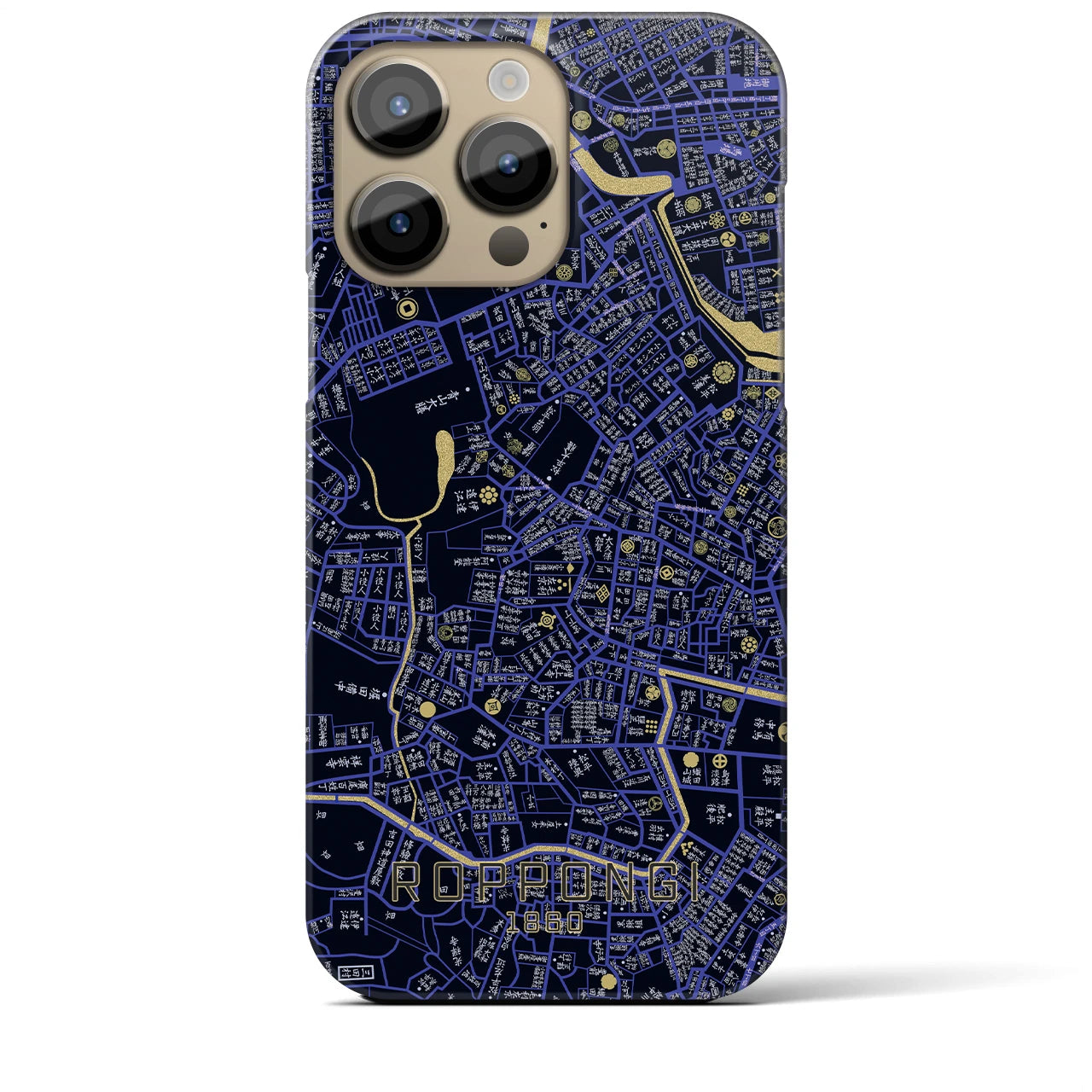 【六本木(東京都)】万延江戸図iPhoneケース(バックカバータイプ)