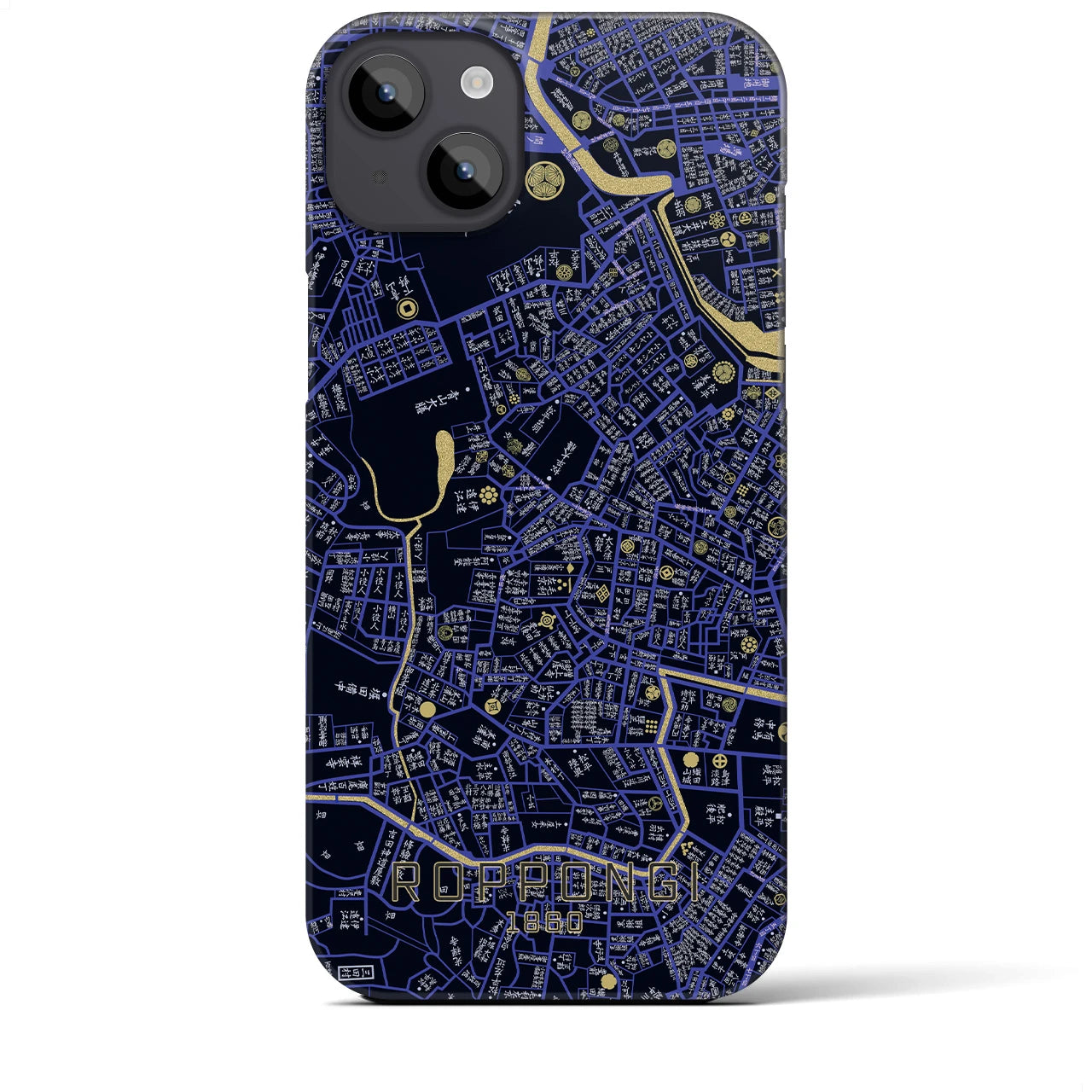 【六本木(東京都)】万延江戸図iPhoneケース(バックカバータイプ)