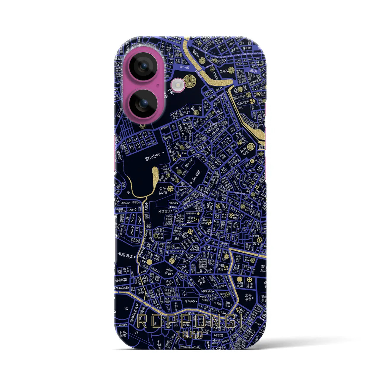 【六本木(東京都)】万延江戸図iPhoneケース(バックカバータイプ)