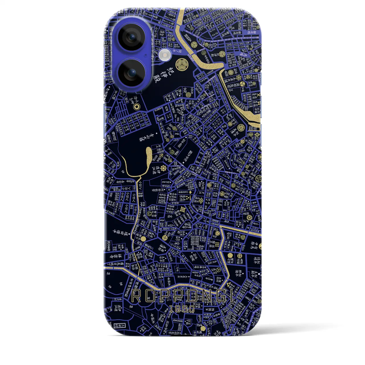 【六本木(東京都)】万延江戸図iPhoneケース(バックカバータイプ)