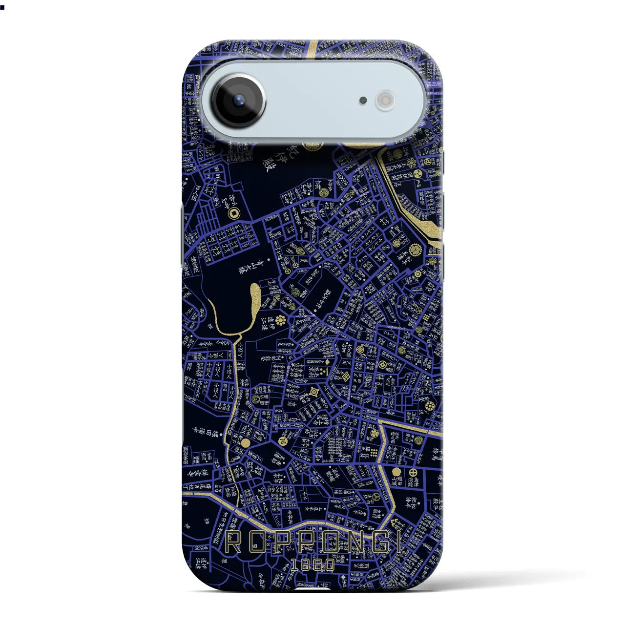 【六本木(東京都)】万延江戸図iPhoneケース(バックカバータイプ)