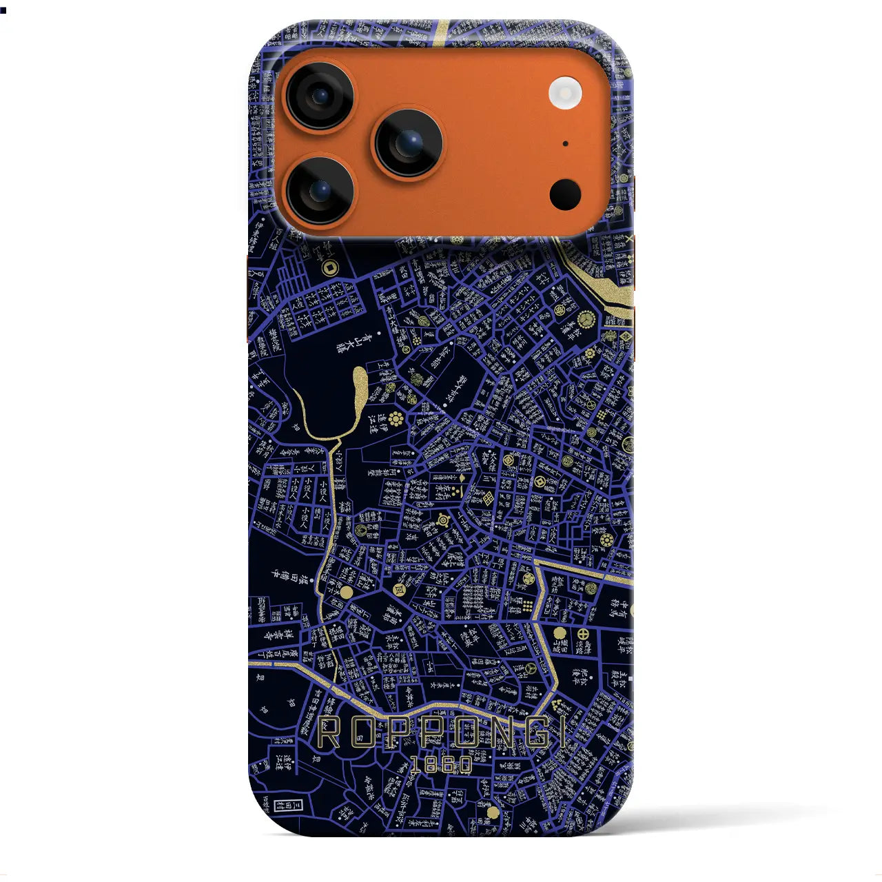 【六本木(東京都)】万延江戸図iPhoneケース(バックカバータイプ)