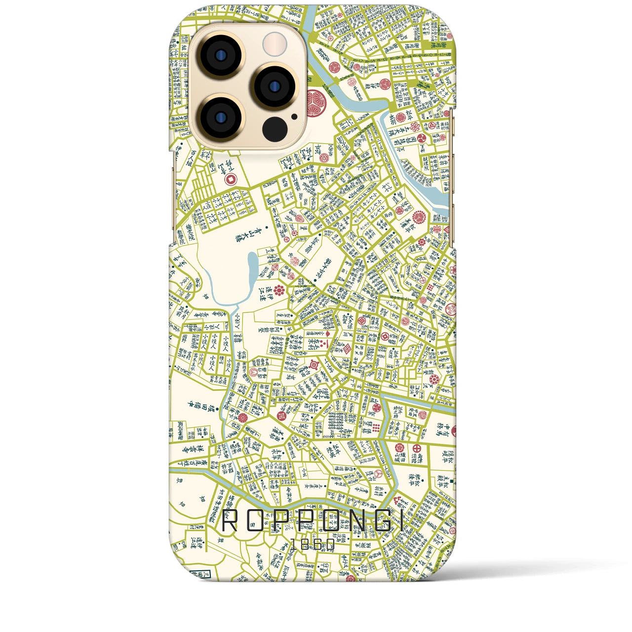 【六本木(東京都)】万延江戸図iPhoneケース(バックカバータイプ)